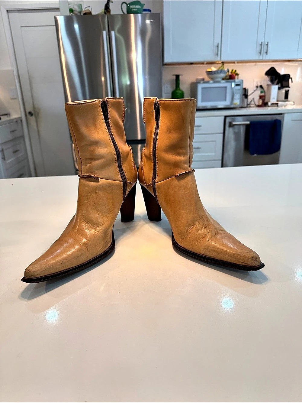 Steve Madden TAN 🤎 Brown Pointed-Toe Heeled 👢